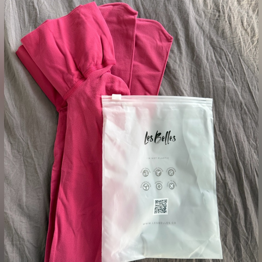 Les Belles Semi Sheer Rip Resistant Tights - Pink